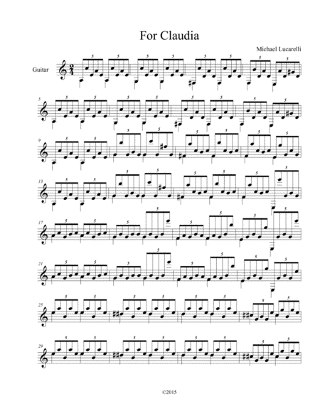 Free Sheet Music For Claudia