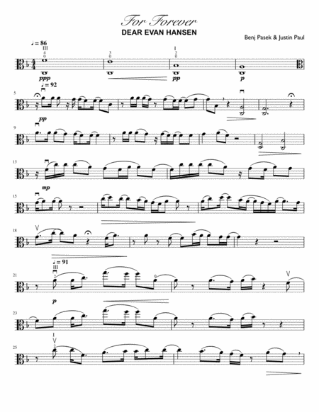 For Forever Viola Sheet Music