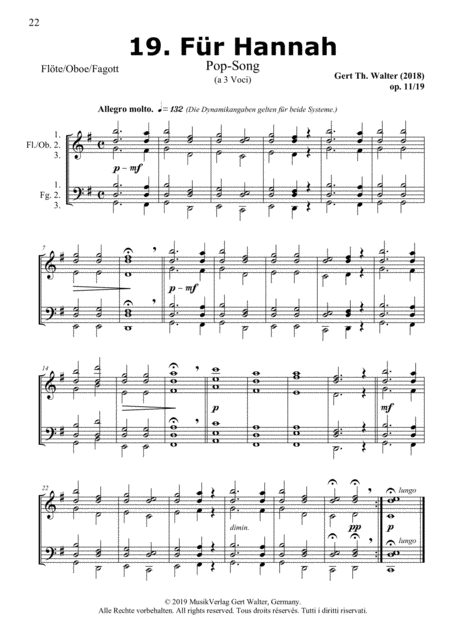Free Sheet Music For Hannah From Woodwind Pop Romanticists