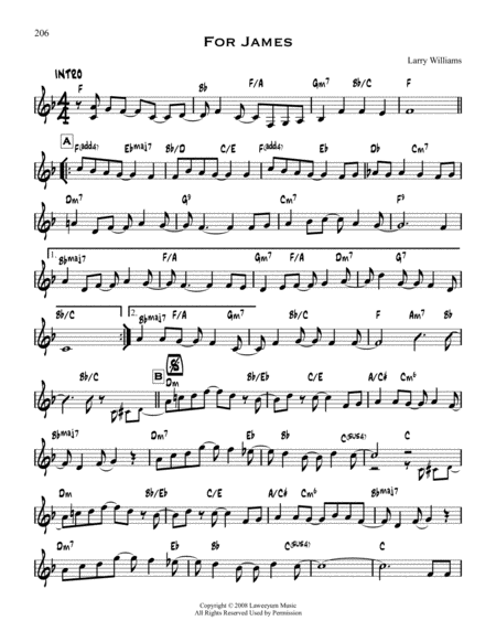 Free Sheet Music For James