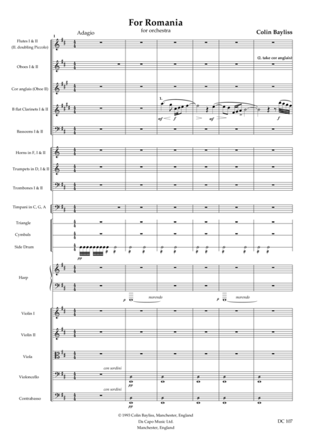 Free Sheet Music For Romania Score Only