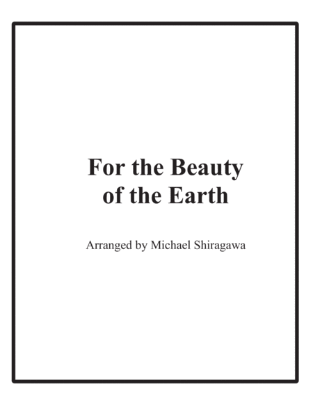 Free Sheet Music For The Beauty Of The Earth Flute