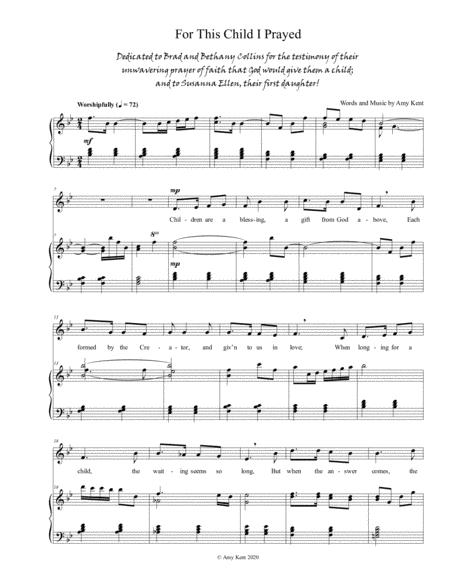 For This Child I Prayed Sheet Music