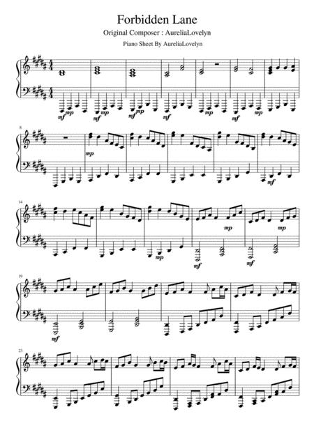 Free Sheet Music Forbidden Lane