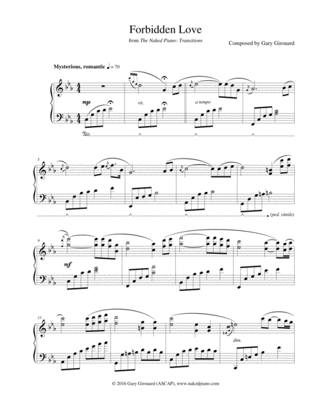 Forbidden Love Sheet Music