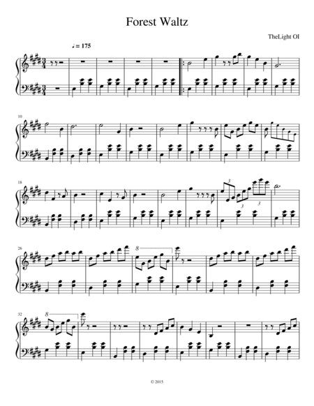 Free Sheet Music Forest Waltz