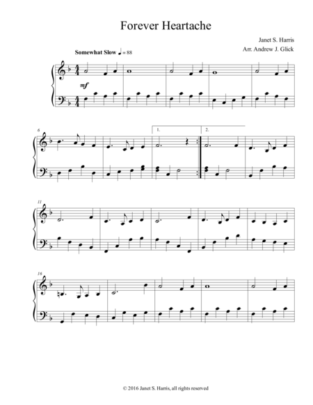 Forever Heartache Sheet Music