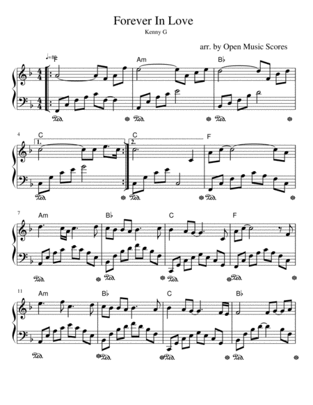 Free Sheet Music Forever In Love Kenny G Piano Solo