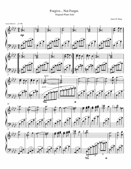 Forgive Not Forget Sheet Music