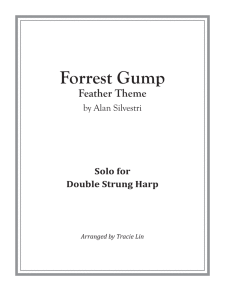 Forrest Gump Main Title Feather Theme Double Strung Harp Solo Sheet Music