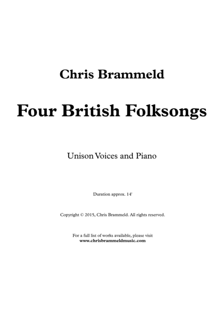 Four British Folksongs Sheet Music