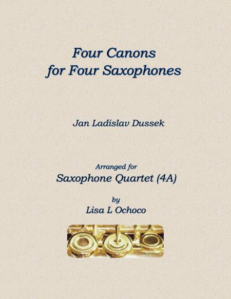 Four Canons For Four Saxophones 4a Sheet Music