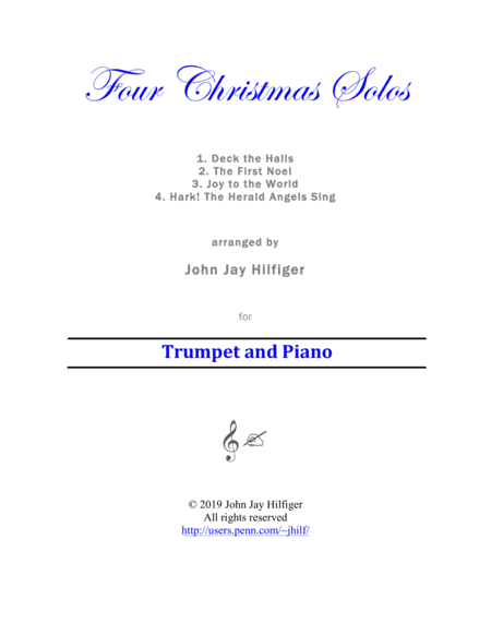 Four Christmas Solos For Trumpet Sheet Music