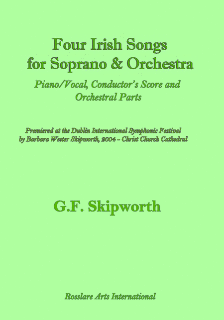 Four Irish Songs For Soprano And Orchestra Sheet Music