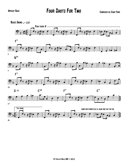 Free Sheet Music Four Shots For Two