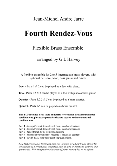 Fourth Rendez Vous Flexible Brass Ensemble Sheet Music