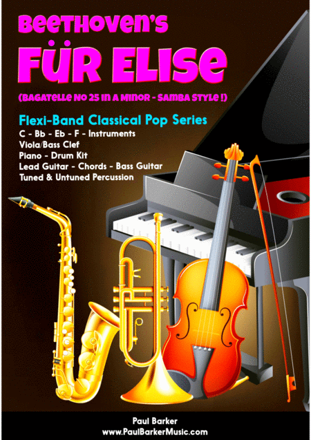 Free Sheet Music Fr Elise Flexi Band Score Parts