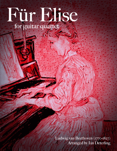 Fr Elise For Guitar Quartet Sheet Music