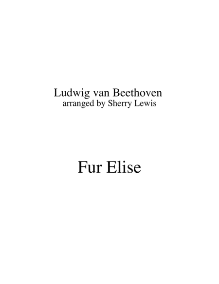 Fr Elise String Trio For String Trio Sheet Music