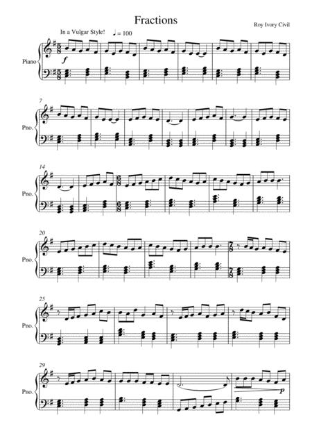 Fractions Sheet Music