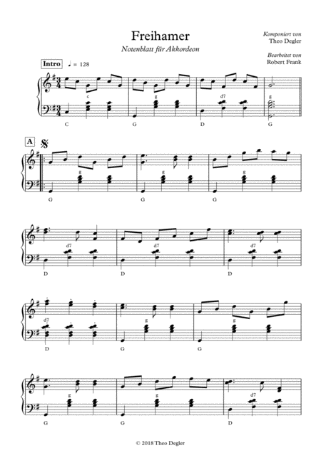 Free Sheet Music Freihamer Walzer