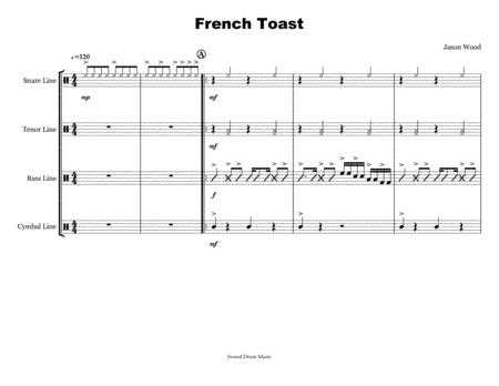 Free Sheet Music French Toast Drumline Cadence