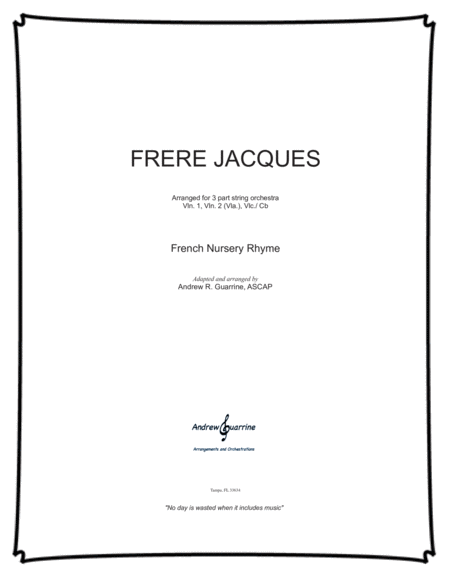 Frere Jacques Sheet Music