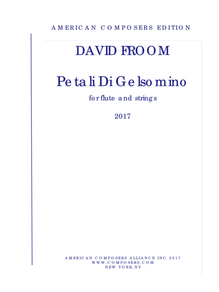 Free Sheet Music Froom Petali Di Gelsomino