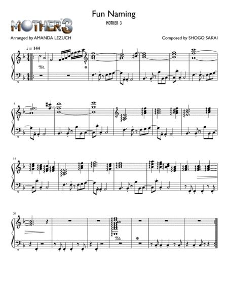 Fun Naming Mother 3 Sheet Music