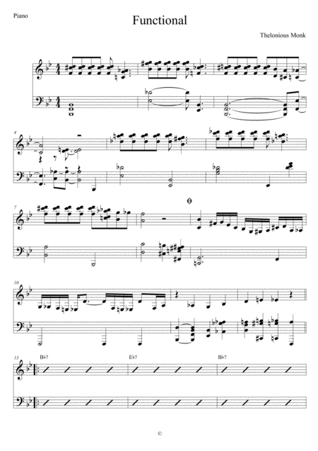 Free Sheet Music Functional Piano