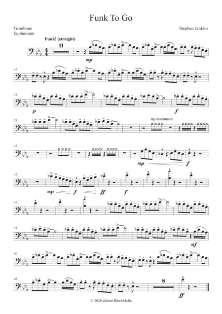 Free Sheet Music Funk To Go For Trombone And Piano