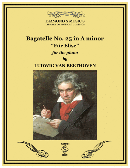 Free Sheet Music Fur Elise Bagatelle No 25 Beethoven Piano Solo