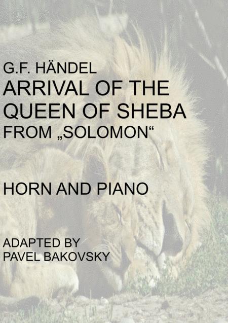 G F Hndel Arrival Of The Queen Of Sheba For Horn And Piano Or Organ Sheet Music