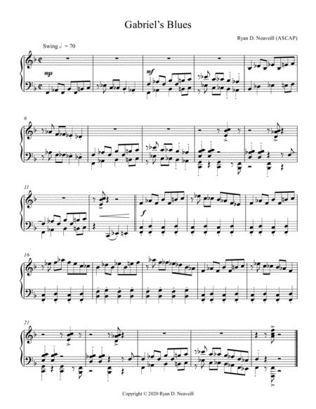 Free Sheet Music Gabriels Blues