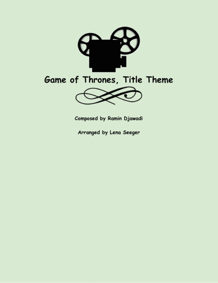 Game Of Thrones Flute Choir Sheet Music