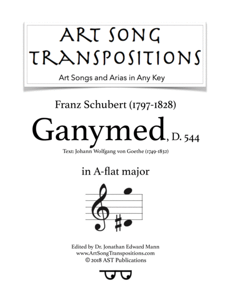 Free Sheet Music Ganymed D 544 A Flat Major