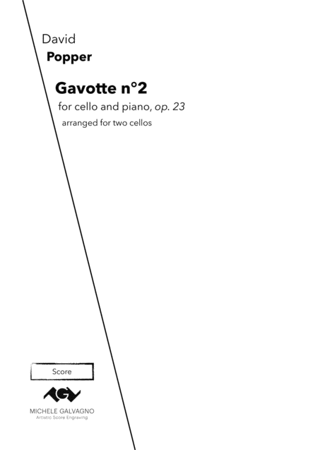 Gavotte N 2 Op 23 For Two Cellos Sheet Music