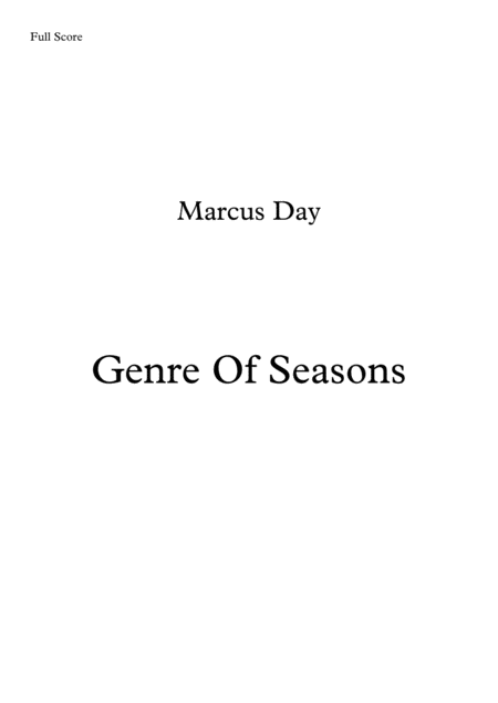 Free Sheet Music Genre Of Seasons