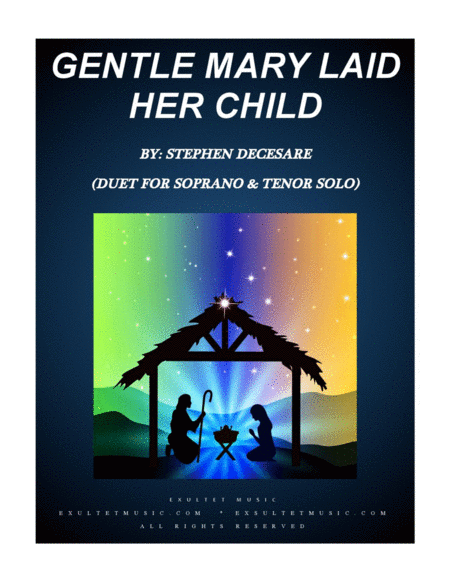 Gentle Mary Laid Her Child Duet For Soprano And Tenor Solo Sheet Music