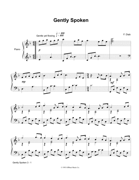 Gently Spoken Sheet Music