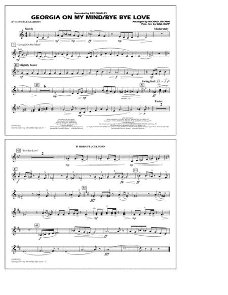 Georgia On My Mind Bye Bye Love Arr Michael Brown Bb Horn Flugelhorn Sheet Music