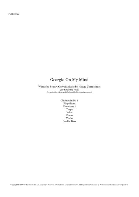 Georgia On My Mind For Cafe Band Sheet Music