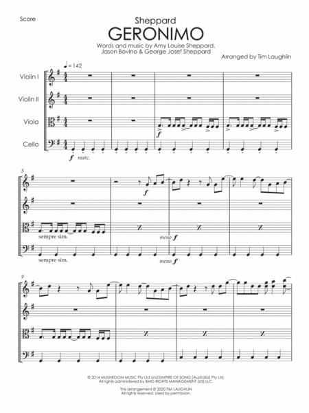 Geronimo String Quartet Sheet Music