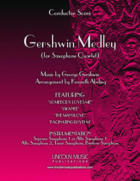 Gershwin Medley For Saxophone Quartet Satb Or Aatb Sheet Music