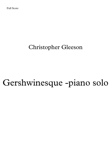 Gershwineske Sheet Music