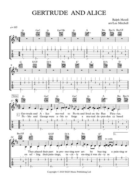 Free Sheet Music Gertrude And Alice