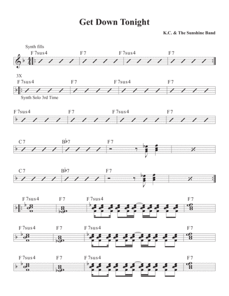 Get Down Tonight Sheet Music