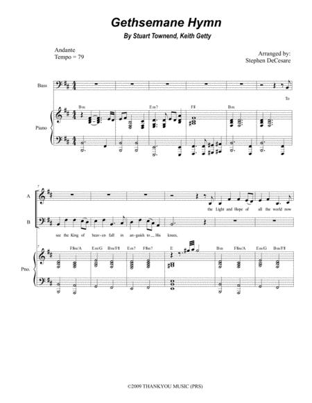 Gethsemane Hymn For Sab Sheet Music