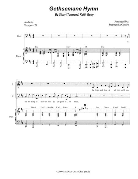Free Sheet Music Gethsemane Hymn For Satb