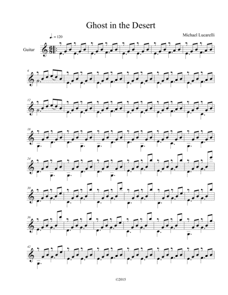 Free Sheet Music Ghost In The Desert